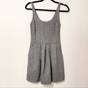 Wilfred Aritzia Grey Sleeveless Skater Mini Dress Womens 0 Babydoll Twee Fall